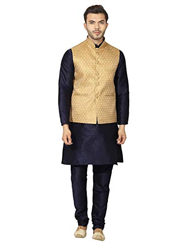 Image of UnM Men Silk Blend Classic Kurta Set