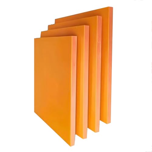 Purzen Industrial Orange Phenolic Laminate Board Rigid, Wear-Resistant, High-Performance Sheet for Fabrication, Workshop Use,25mmx150mmx200mm