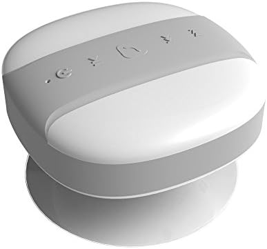 Miomix Portable Wireless Bluetooth 3.0 Shower Speaker Waterproof Speaker with Suction Cup for Bathroom, Boat or Outdoor by the Pool Built in Passive Riadator & Micophone for Handsfree Calls(White)