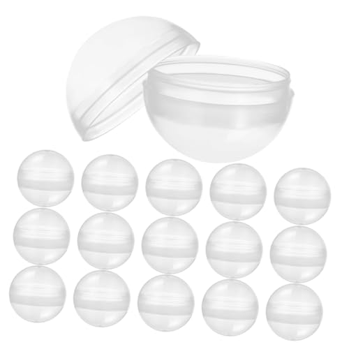 HONITANO Lot de 100pcs Boules Transparentes en Plastique, Étui Rond Remplissable pour Fêtes et...