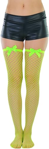Image of ToBeInStyle Women's Vibrant Large Net Fishnet Thigh High Elastic Nylon Novelty Stockings