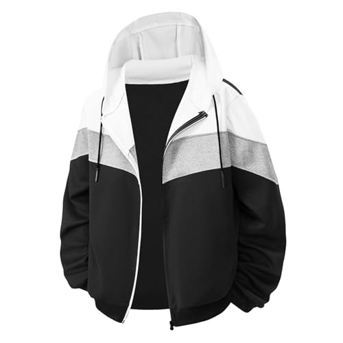 RTTUIOP Mens Winter Jacket Zip Up Hoodie Winter Casual Sweatshirt Long Sleeve Comfortable Jacket Warm Zip Up Colorful Hooded