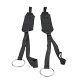 Alanmoship Lot de 2 sangles d'épaule pour souffleurs de feuilles BR350 BR430 BR450, rembourrées et confortables avec fixation sécurisée pour travaux de jardin et cour, tissu noir