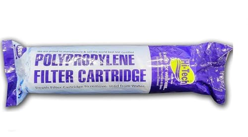 Image of Hi-Tech RO Melt Blown Replaceable Cartridge 10 in 5 Micron Sediment Filter for All Types of Water Purifiers (Grooving 150 Grams Each) - 2 Pcs