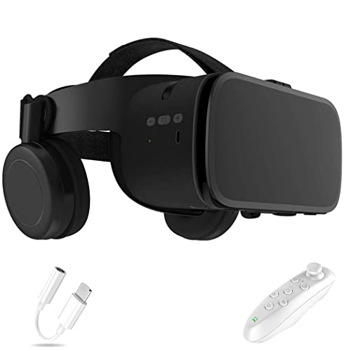 JYMYGS Lunette 3D VR, Casque de Réalité Virtuelle, Casque VR, Contrôleur Bluetooth Smartphone pour iPhone 13 Pro Max/13 Pro/13/12/11, pour Samsung Galaxy S21, Huawei, Xiaomi séries