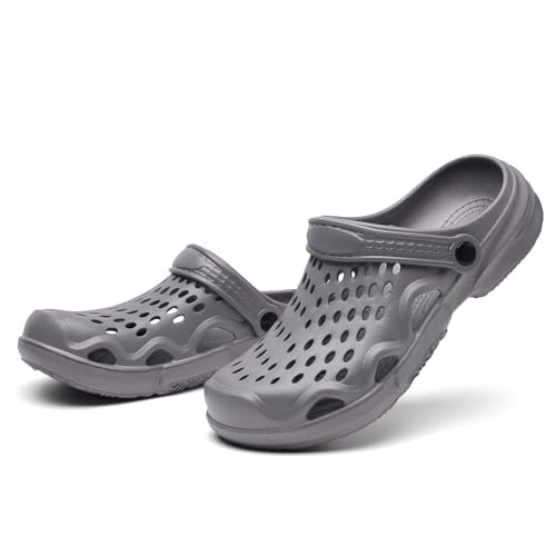 Image of CERYTHRINA Mens Garden Clogs Lightweight Breathable Slip on Sandals Fashions Pool Beach Shoes Non Slip Home Clogs Slippers