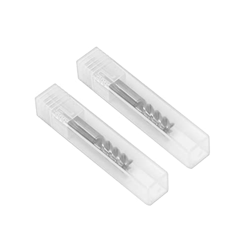 Image of 2Pcs Carbide End Mills High Speed Cutter 4 Flute (D 6mm x L 50mm) for Cutting High Hardness 58HRC, CNC Milling Hardened Metals