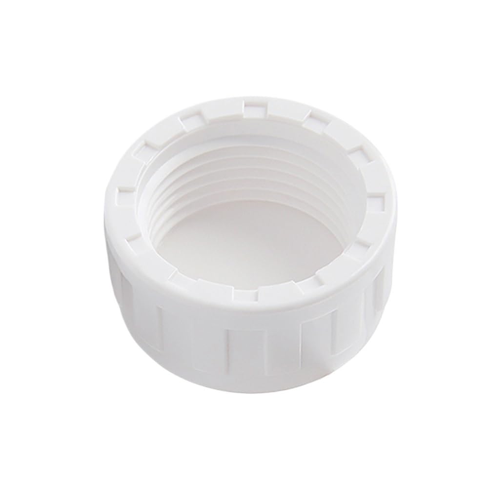 Threaded Pipe Connector PVC Threaded Pipe End Fitting, 20mm-60mm Female Cap, White/Grey/Blue Plug Fittings 5pcs(White,40mm)