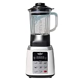 OMKMNOE Elektrischer Standmixer, Mixer Hochleistungsmixer Smoothie Maker Edelstahl Glaskrug Ideal Für Smoothies Frappe Cocktails Obst,1