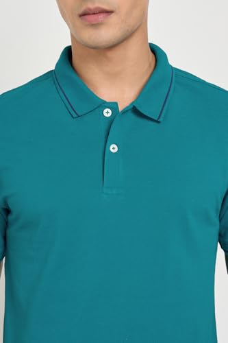 Image of Peregrine by Pantaloons Men's Solid Slim Fit Polo Shirt