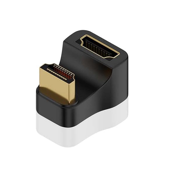 HDMI to HDMI U-Shape Adapter, 8K@60Hz UHD Connector, 180 Degree hdmi 2.1, LED Indicator, 11mm Middle Space, Up and Down Angle, Compatible with Game Consoles, UHDTV, Projectors, Laptops-image-11