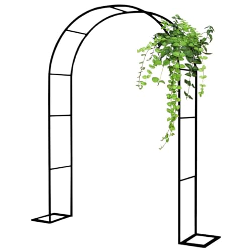 Arche de mariage en métal noir 140 cm structure robuste avec base treillis pour extérieur