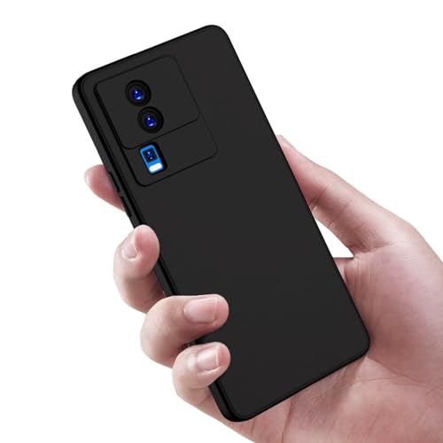 Image of LIRAMARK Silicone Soft Back Cover Case for iQOO Neo 7 | iQOO Neo 7 Pro 5G (Black)