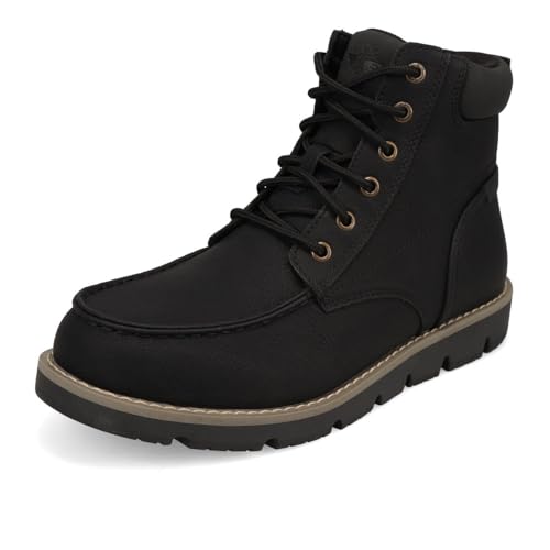 Image of DOCKERS Mens Davis Rugged Casual Tumbled Leather Moc-Toe Boots