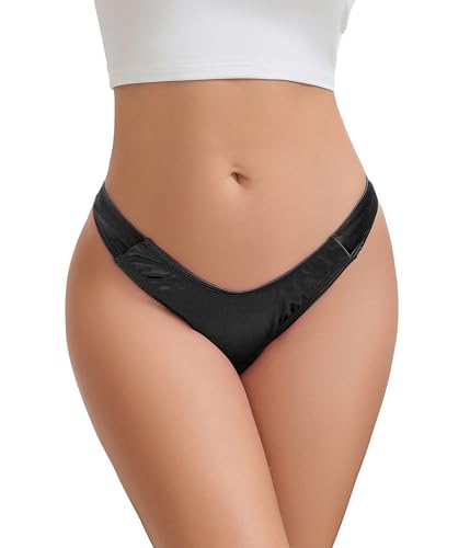 YESWEL Thong Tucking Gaff Panties For Crossdressers Individuals Smooth Silky Hidden Gaff Underwear Shaping Brief for Transgender MTF Black M