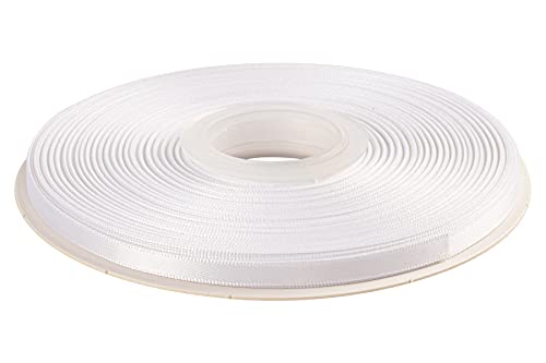 AVANAVA 1/4 Inch Wide Double Face Satin Ribbon - 50 Yards (029-White)