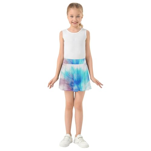 Toddler Tennis Skirts Tie Dye Pastel Girls' Shorts Athletic Skorts 2 in 1 Butterfly Skirt 4t3