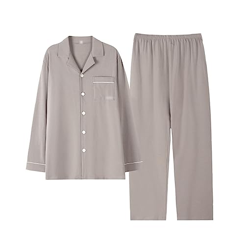 Men's Pajamas Spring and Autumn Cotton Long-sleeved Autumn and Winter Youth Home Wear