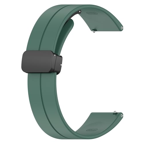 Image of YODI New Edition Soft Silicone Classic Strap Band For Redmi Watch 5 Lite Only [ Not for Any Other Models] (MAGNET BUCKLE-GREEN)