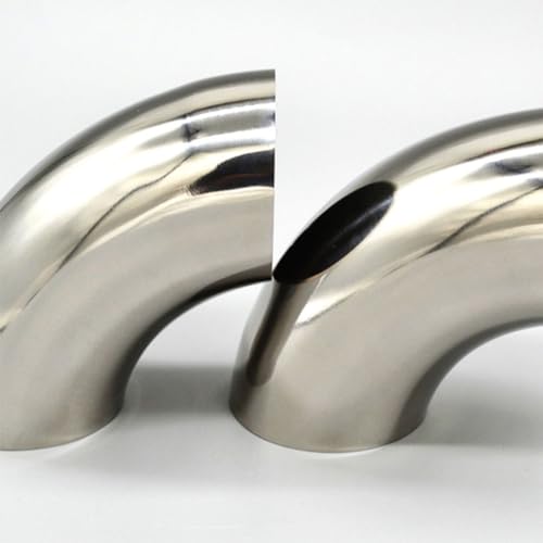 Coude inox 90 degrés 48mm en acier inoxydable durable pour plomberie - 5