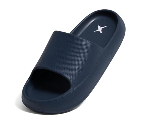 Image of Kraasa Cloudfoam Pillow Slippers for Men Non Slip Quick Drying Shower Slides Bathroom Sandals | Ultra Cushion | Thick Sole