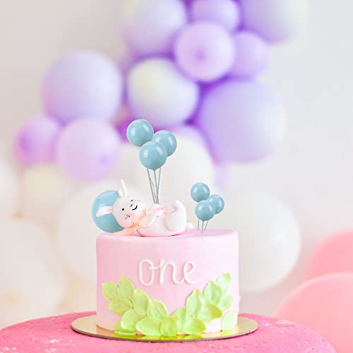 Gyufise 30Pcs Balls Cake Topper DIY Cake Insert Toppers Ball Cake Picks Cupcake Topper for Birthday Party Baby Shower Wedding Cake Decoration Blue - Image 3