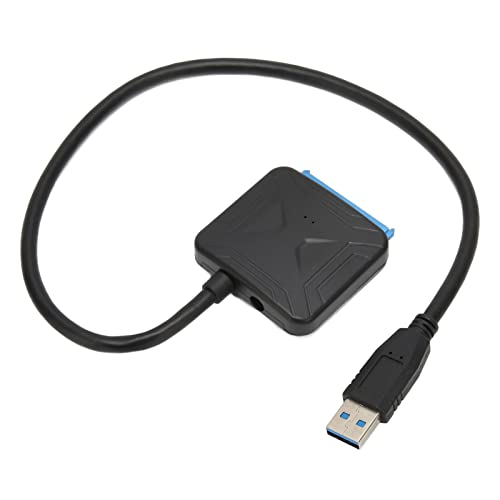 Trented Câble Adaptateur SATA vers USB 3.0, Fichiers de Sauvegarde Plug and Play Adaptateur de Lecteur USB SATA Adaptateur USB vers SATA Haute Vitesse pour Disque Dur SSD 2,5 Pouces 3,5 Pouces