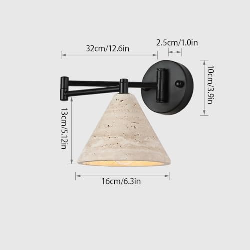 Aplique de pared travertino para crear un ambiente acogedor de lectura en tu dormitorio 8