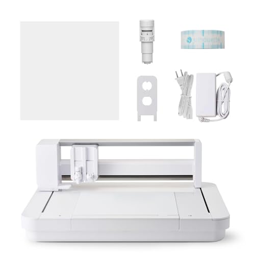 Silhouette Curio 2   Cortador plano de formato ancho de 12 pulgadas con cama electrostática, altura de material de 20 mm, compatible con herramientas eléctricas y Silhouette Studio