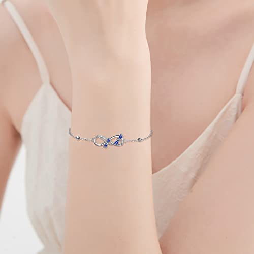Image of POPLYKE Ladybug /Dragonfly /Bee /Paw Bracelet for Women Sterling SIlver Bracelet /Anklet Jewelry Gift for Women