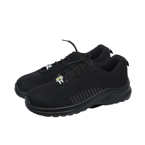 r n s Lightweight Safety Shoes for Men | Anti-Slip PU Sole | Water Resistant | Breathable Knitted Upper | Composite Toe Protection | Comfortable Cushioned Heel Work Shoes-picture-32