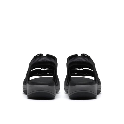 Clarks Cloudsteppers Women's Mira Mabel Sport Sandal, Black Textile, 7 Medium US — view 3