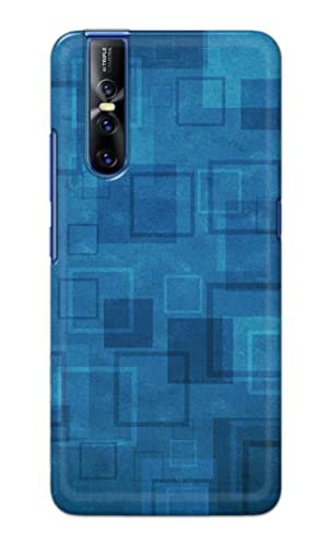 Image of Printed Hard Back Cover Case for Vivo V15 Pro Back Cover (Plain Azure Blue) -1302
