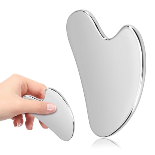 PICKBEAU Stainless Steel Gua Sha Facial Tools for Face, Metal Wrinkle & Anti-Aging Devices Gua Sha...