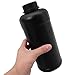 SHINEOFI 4pcs 1000ml Black Plastic Laboratory Sample Bottles Reagent Containers Refillable Chemical Storage Bottles for Lab and Industrial Use