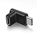 URWOOW Right Angle Type C USB 3.1 Adapter Extension 90 Degree Male to Female Right & Left Angled Extension (1 Pack)