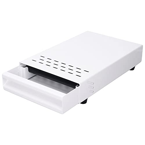Fockety Coffee Knock Box Drawer Stainless Steel Durable Powder Container for Home Shop Office Kitchen (White)