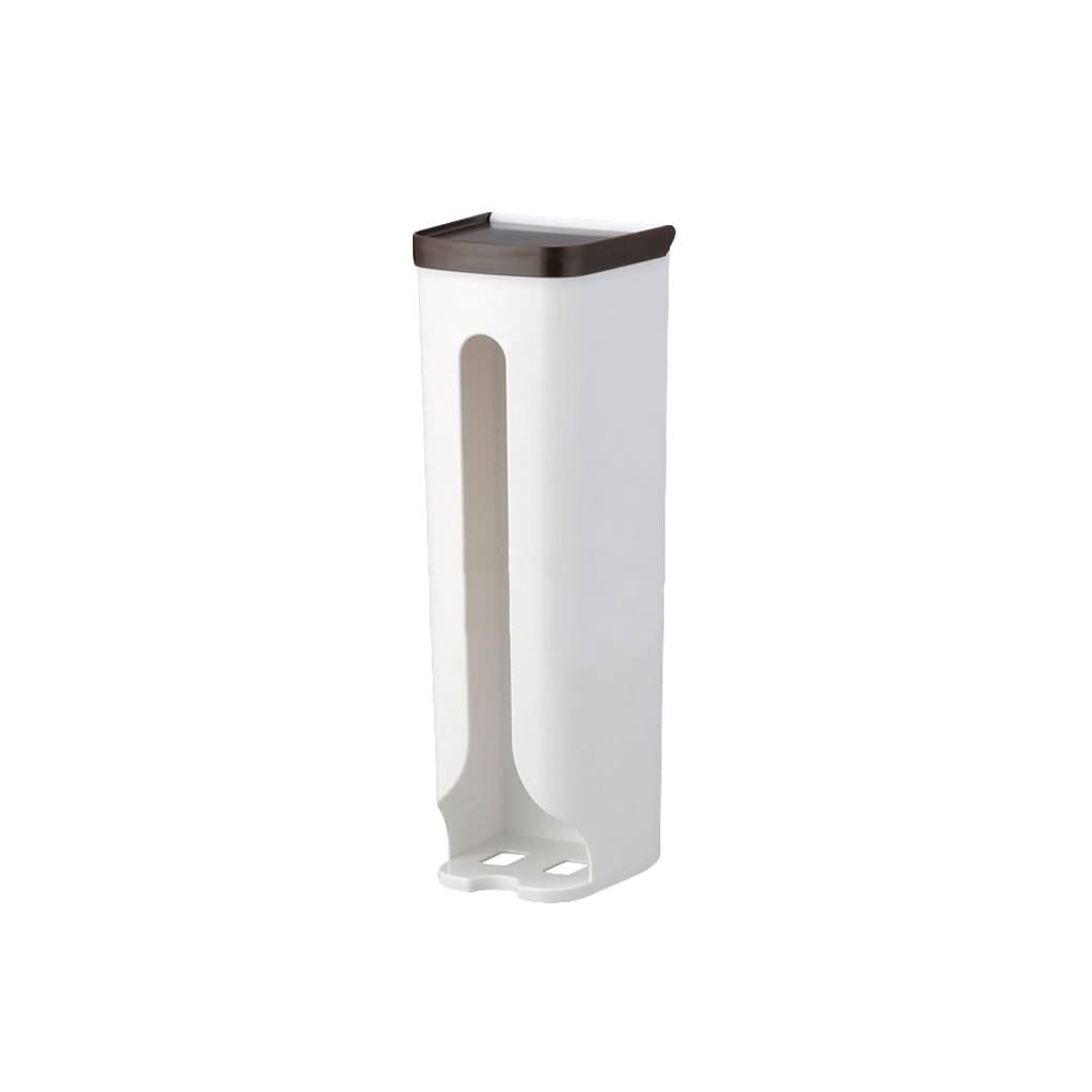 Organizador magnético de bolsas de basura montado en la pared, bolsa práctica de plástico para coleccionista, cocina, almacenamiento montado en la pared (color: Braun)