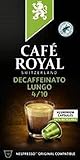 Café Royal Lungo Decaffeinato 100 Kapseln für Nespresso Kaffee Maschine - 4/10 Intensität - UTZ-zertifiziert Kaffeekapseln aus Aluminium