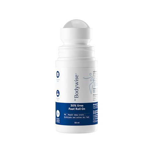 Image of Be Bodywise 30% Urea Foot Cream Roll On 50ml | For Dry & Cracked Heels | With 5% Lactic Acid, Olive Oil & Vitamin E | Helps Repair and Moisturise Cracked Heels