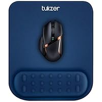 Tukzer Gel Mouse Pad Wrist Rest Memory-Foam Ergonomic Mousepad| Cushion Wrist Support & Pain Relief| Suitable for Gaming, Computer, Laptop, Home & Office Non-Slip Rubber Base (Blue)