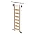 Quite Guide Sliding/Rolling Library Ladder Hardware Kit with 96” Red Oak Wooden Ladder Included,Unassembled, 8 Foot Whole Length