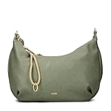 Zwei Damen Shopper LOLA LO140 erweiterbare Schultertasche mit Reißverschluss (16-18 Liter) 3-teiliges Set Umhängetasche mit Geldbeutel & Schlüsselanhänger, große XL Damen Handtasche (eucalyptus)