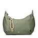 Zwei Damen Shopper LOLA LO140 erweiterbare Schultertasche mit Reißverschluss (16-18 Liter) 3-teiliges Set Umhängetasche mit Geldbeutel & Schlüsselanhänger, große XL Damen Handtasche (eucalyptus)