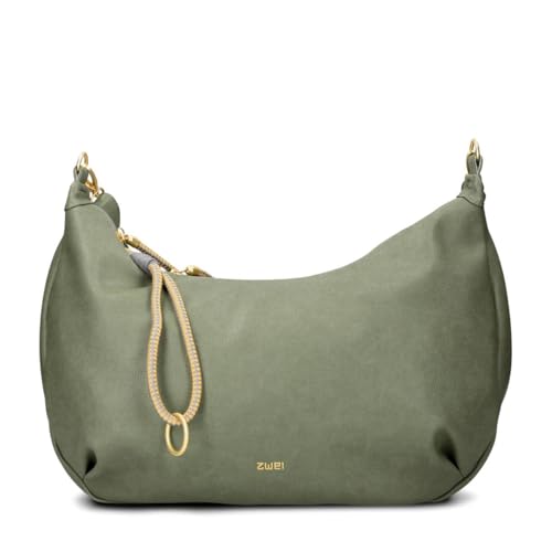 Zwei Damen Shopper LOLA LO140 erweiterbare Schultertasche mit Reißverschluss (16-18 Liter) 3-teiliges Set Umhängetasche mit Geldbeutel & Schlüsselanhänger, große XL Damen Handtasche (eucalyptus)