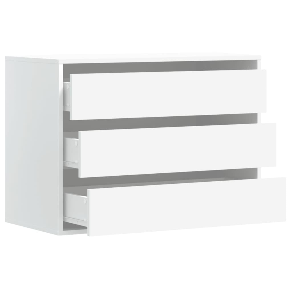 Homgoday Armadio Mobili Ufficio, Cassettiera Bianca 80x41x58 cm in Legno Multistrato, Arredo Armadio Mobili Ufficio, Mobiletto Portaoggetti Ripiani Salvaspazio Mobiletto Armadio di Stoccaggio