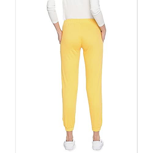 Image of GO COLORS Soft Cotton Blend Joggers Ankle Length for Women| Breathable, Mid Rise