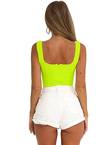Image of BEAGIMEG Women's Tank Top Cut Out Sleeveless Bodice Bodysuit | Party Clubwear