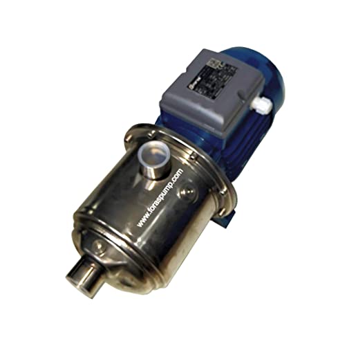 FORAS PLUS selbstsaugende Pumpe P3A-100/5 aus Edelstahl, made in Italy, Dauerbetrieb, 230V, 0.75 kW, Förderleistung 77L/min, Druck 52 m
