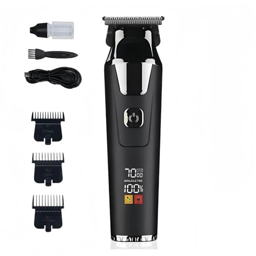 Household Digital Display Professional Electric Hair Clipper Set, Professional Barber Clippers and Trimmer Set, for Nose, Body, Face & Mustache, Clippers and Trimmers(1-pcs)